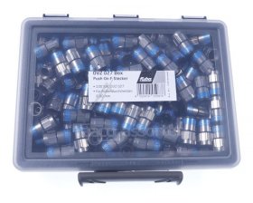 Fuba 7.0mm F Plug - Ovz 027 Box 100x Push-on F-stecker In Plastic Box