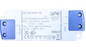 Self Led-driver - 24v-20w 24v-20w Led Driver, Cv, 840ma, Super Flat