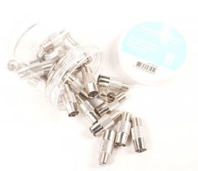 Sedea Coaxial Adaptor - 058195 Adapter F Socket To Iec Socket 25 Pieces
