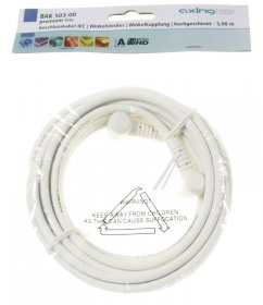 Axing Aerial Connecting Cable - Bak 503-00 Anschlusskabel Iec Winkelstecker Winkelkupplung