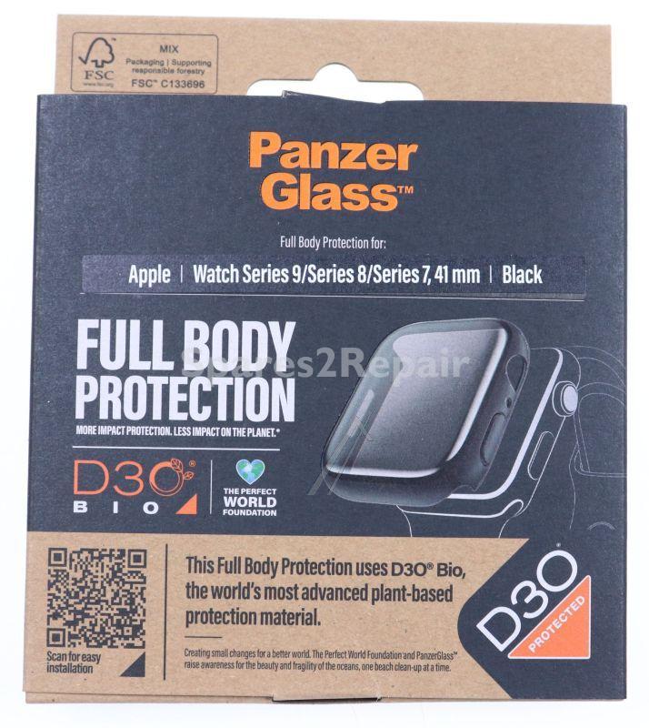 Panzerglass Display Protective Plastic Film - 3689 Panzerglass Screen Protector Full Body Apple Watch Series 9 With D3o | 41mm | Black