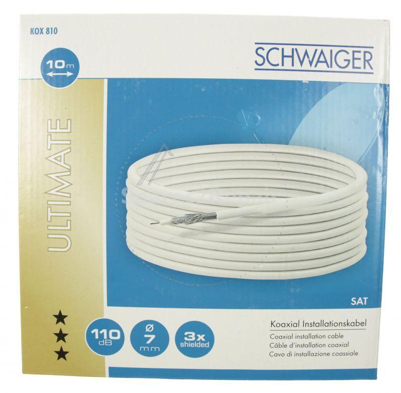 Schwaiger Cable/plugs/adapter - Kox810012 Coaxial Cable 10m 110db 7 0mm 3-fold Shielding