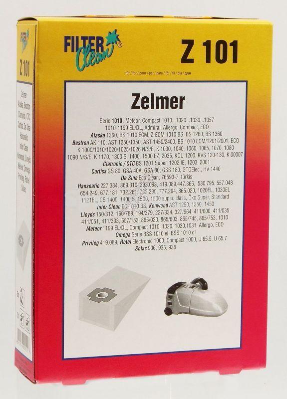 Filterclean Vacuum Cleaner Bags - Z101 000038-k Dust Bags 5 Pcs