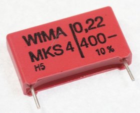 Wima Mks4 Pulse Capacitor - 0 22uf-400v Mks4g032205b00kssd Mks4-capacitor Rm=22 5mm