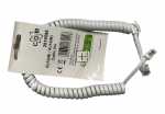 Compatible Telefone Cable Spiral - Phone Cable Spiral 2xrj10-4p4c 2 0m White