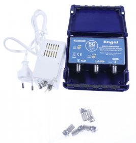 Power Supply+amplifier Kit - Kit Ampli+ Alim-40 Db RÉglable-canaux 21-48 Lte700- 2 EntrÉes (bi-bill-uhf)