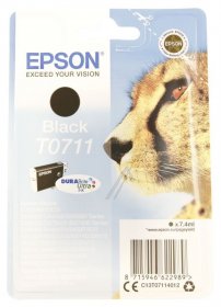 Epson Cartridge - T0711 C13t07114012 Cartridge Black 7 4ml