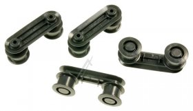 Roller For Dishwasher Basket - 4055260790 Wheel Support Kit Dark Grey 4 [Electrolux Aeg]