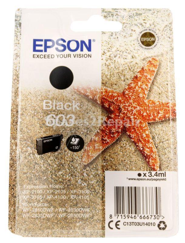 Epson Cartridge - 603 C13t03u14010 Cartridge Black 3 4ml