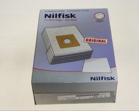 Nilfisk Vacuum Cleaner Bags - 81846000 Set With 5 Paper Bags And Pre-filter Gm200-gm300-gm400 Series