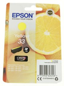 Epson Cartridge - 33 C13t33444012 Ink Cartridge Yellow 4 5ml
