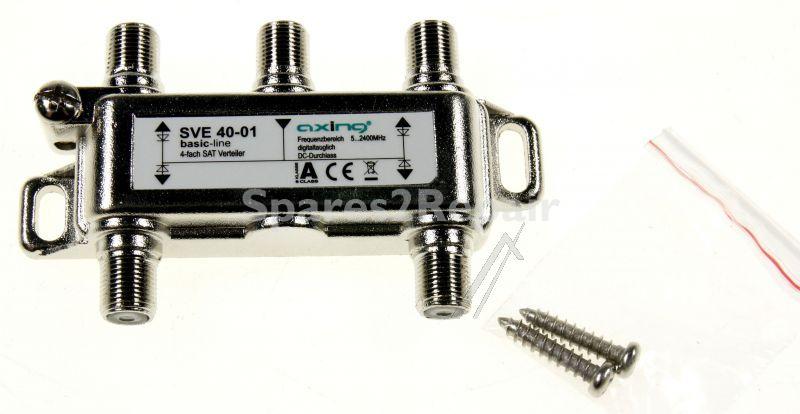 Axing Sat-, Bk- And Terrestrial Div - Sve 40-01 4-fach Sat-verteiler 5-2200 Mhz Dc-diodenentkoppelt