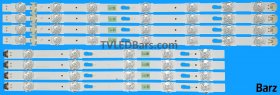Barz LED Backlight Array Samsung BN96-39781A + BN96-39782A 43" V6DU-430DCA-R2 + V6DU-430DCA-R2 8pcs