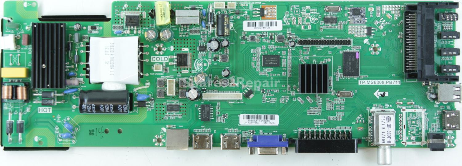 Blaupunkt 43/137Z-WB-11B-FGUX-UK - Main Board - B16020811 - TP.MS6308.PB711 - 4502673-11C-3-SP - LC430DUY-SHA1