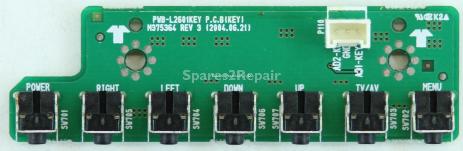 Goodmans LD2601 - Buttons - PWB-L2601KEY - M375364 - REV 3