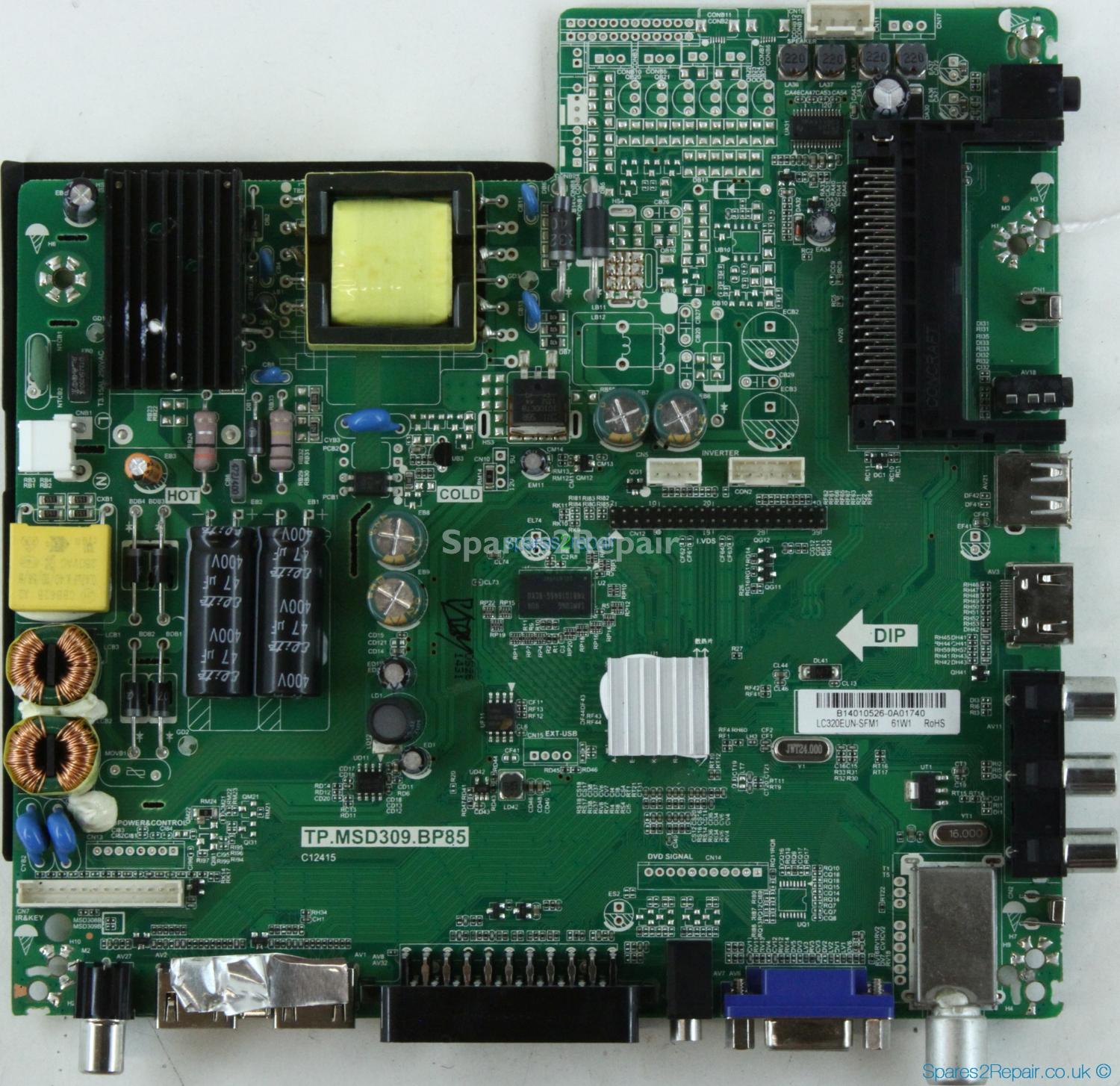 Technika 32E21B-FHD - Main Board - B14010526 - TP.MSD309.BP85 - 4502045 - LC320EUN-SFM1