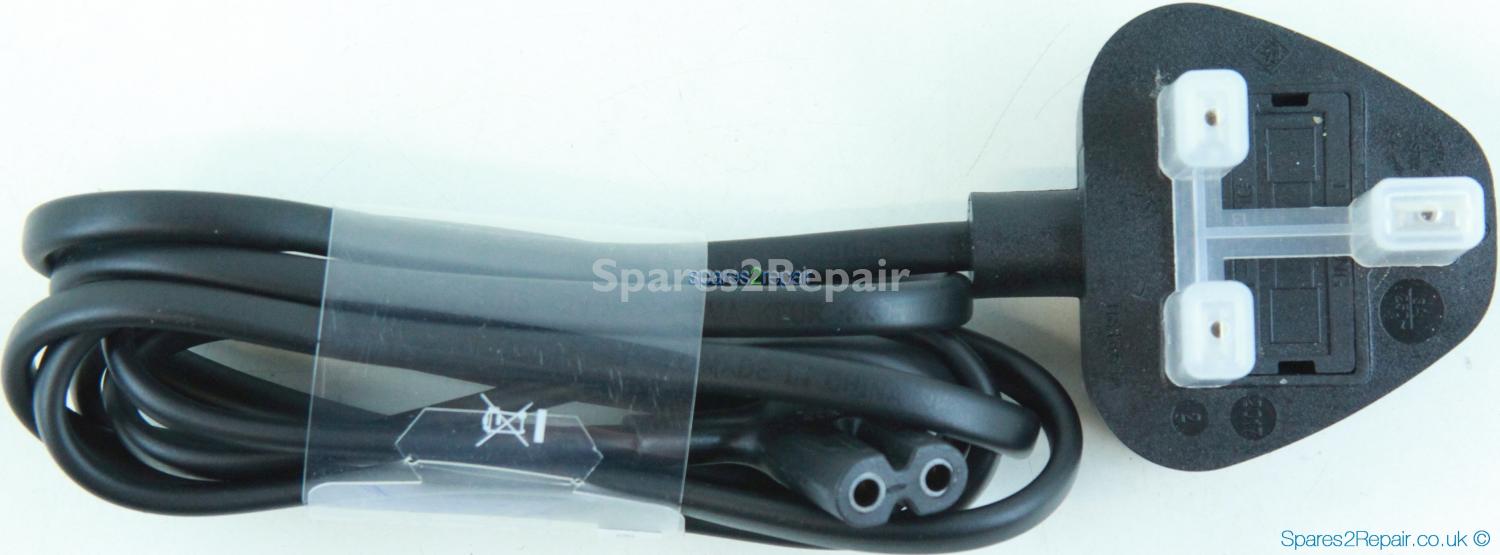 UK Mains Plug to Right Angle IEC C7 - 3A - 1.5M - Figure 8